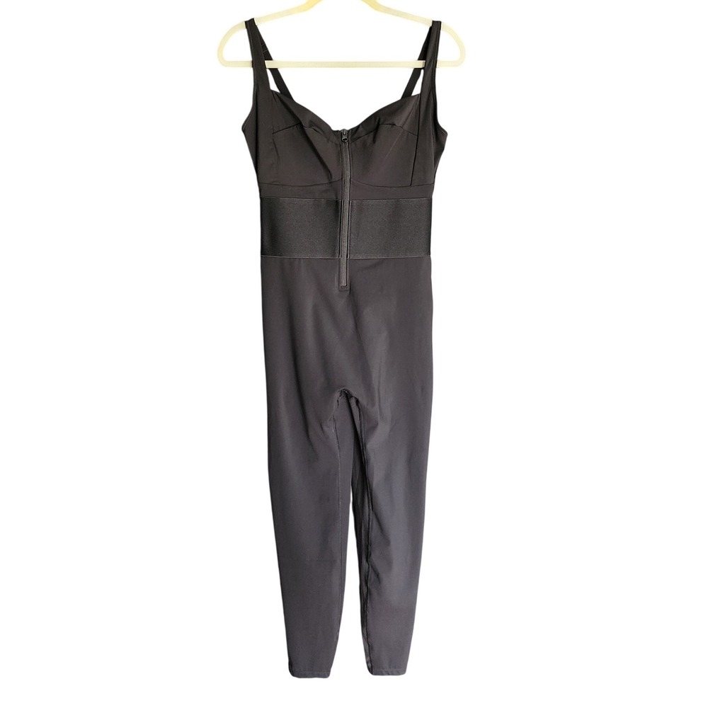 Shapellx NWOT Womens Black Compression Shapewear Sculpting Bodysuit Athleisure L